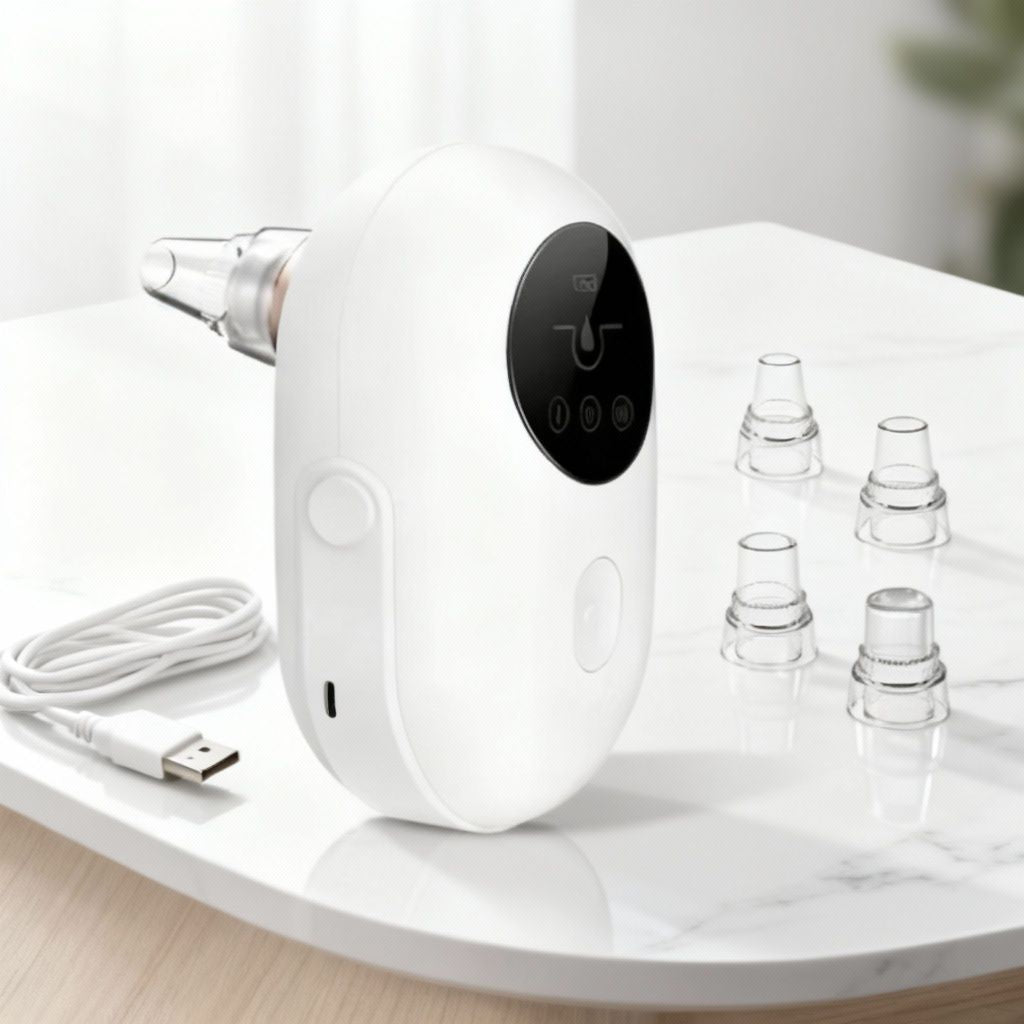 Aspirateur de Pores  - Professionnel - Rechargeable - 3 Modes - 5 Sondes